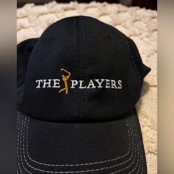 The Players Embroidered Logo Black Imperial hook and Loop Strap TPC Golf Hat - Picture 2 of 4